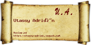 Utassy Adrián névjegykártya