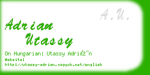 adrian utassy business card